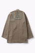 Jacket in faux fur with embroidery on the back